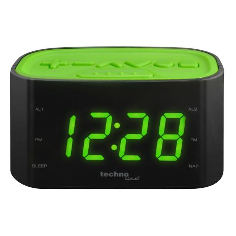 Годинник будильник радіо Technoline WT465 Black/Green (WT465 grun)