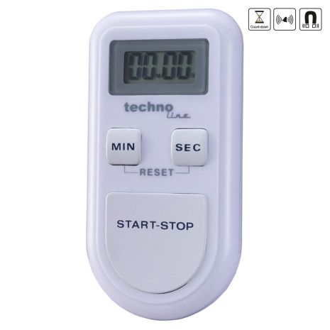 Магнитный таймер кухонный цифровой Technoline KT100 Magnetic White (KT100)