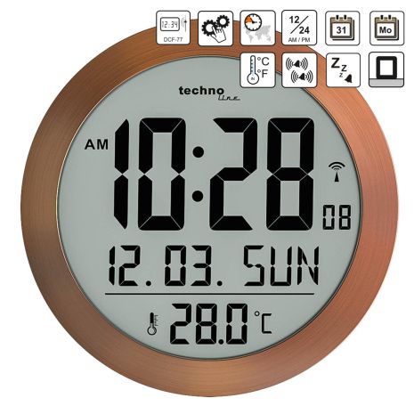 Електронні годинники настінні Technoline WS8038 Cooper (WS8038)