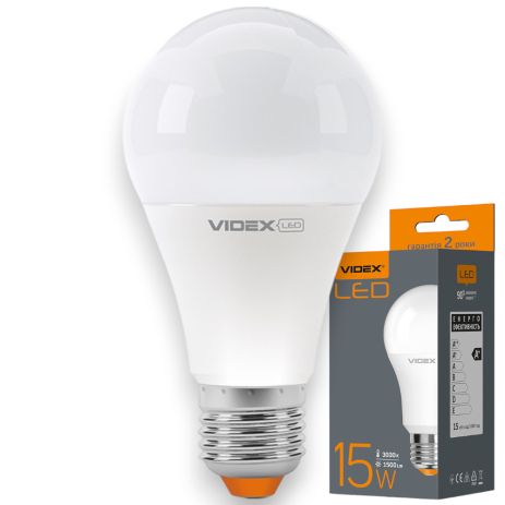 Світлодіодна лампа VIDEX A60e 15W E27 3000K (VL-A60e-15273)