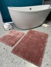 Набір килимків для ванної та туалету Softmicro 60x100 50x60 см Рожевий
