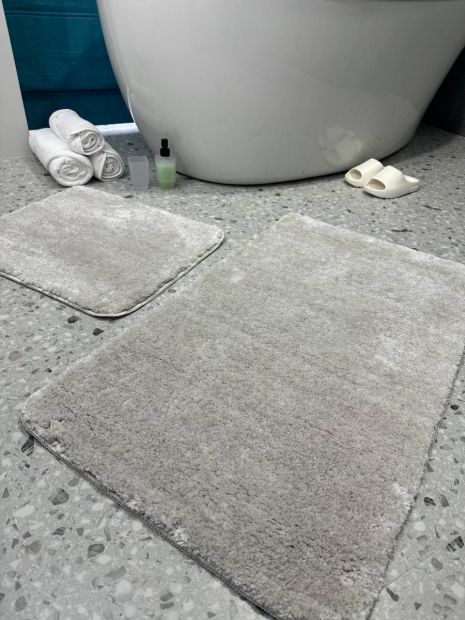 Набір килимків для ванної та туалету Softmicro 60x100 50x60 см 07003 Grey