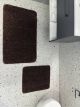 Набір килимків в ванну і туалет Pirlanta 100*60 +50*60 см з високим ворсом 01297 Brown