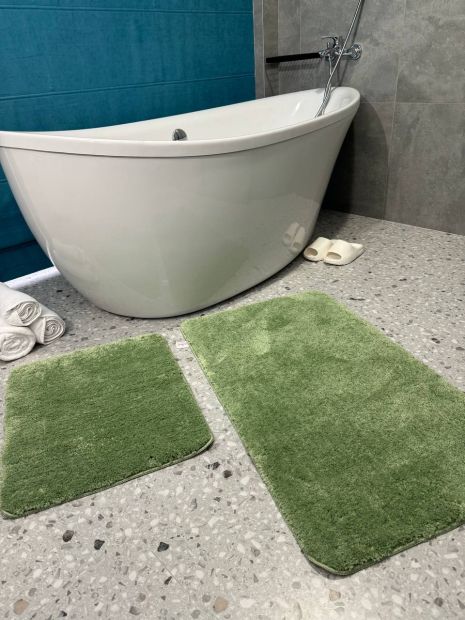 Набір килимків для ванної та туалету Softmicro 60x100 50x60 см 07010 Green