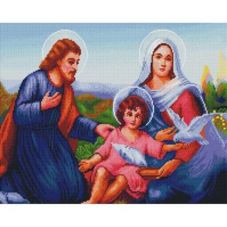Алмазна мозаїка Ікона Свята родина 40х50 см ColorArt SP042