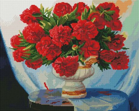 Алмазная мозаика Красные пионы 40х50 см ColorArt SP039