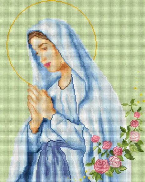 Алмазна мозаїка Ікона Молитва Божої Матері 40х50 см ColorArt SP044