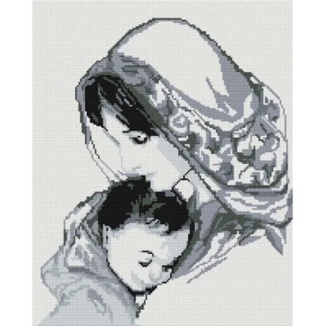 Алмазна мозаїка Марія з немовлям 40х50 см ColorArt SP043