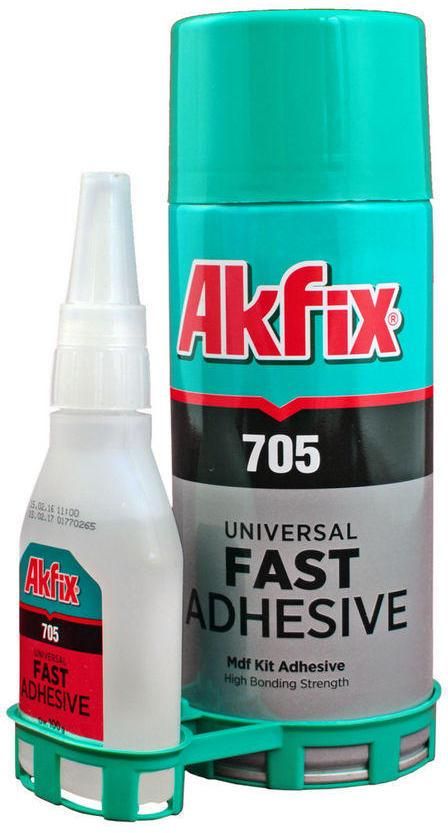 Akfix 705 – двокомпонентний клей акфікс 705, універсальний супер клей + активатор, 100 г + 400 мл