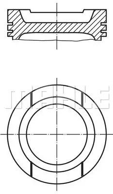 Поршень, комплект audi a3, a4/vw golf iv 1,6 94-13 (82,01mm/+1,0), MAHLE/KNECHT (0332002)