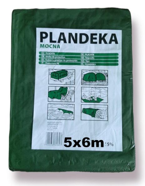 Тент Пландека Тарпаулин 5x6 защитный (110g\m2) зеленый (Wimar) Польша