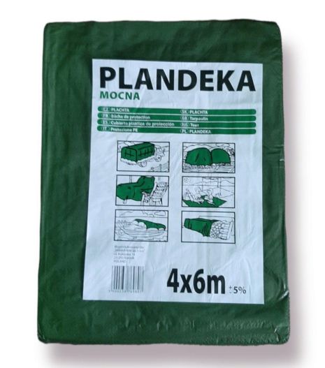 Тент Пландека Тарпаулин 4x6 защитный (110g\m2) зеленый (Wimar) Польша
