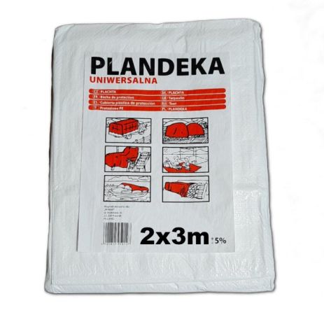 Тент Пландека Тарпаулин 2x3 защитный (90g\m2) белый (Wimar) Польша