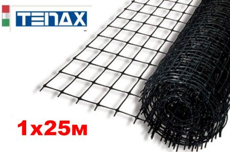 Сетка пластиковая Tenax S-38 черная 1х25м 12х14 Италия