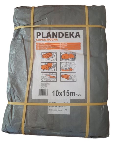 Тент Пландека Тарпаулин 10x15 Super Mocna защитный (160g\m2) (Wimar) Польша