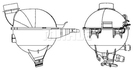 Бачок розширювальний C-ELYSSE/C3/C4/ ZAFIRA/VIVARO 1.2-2.0 10-, MAHLE (CRT17000S)