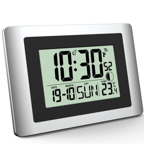 Настінний годинник Technoline WS8028 Silver/Black (WS8028)