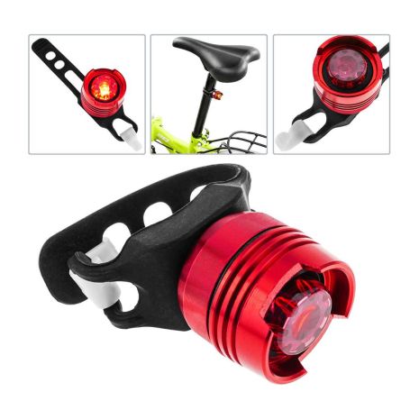 Стоп / Мигалка велосипедная задняя LED на батарейках / 1 супер яркий диод Красный корпус