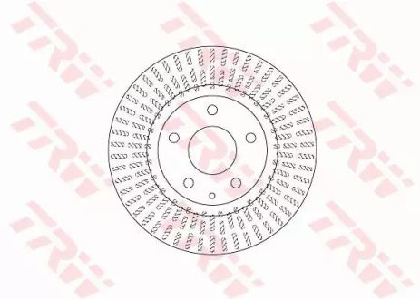 Диск тормозной (1 шт.) MAZDA Mazda3 FD=295mm 13, TRW (DF6731)