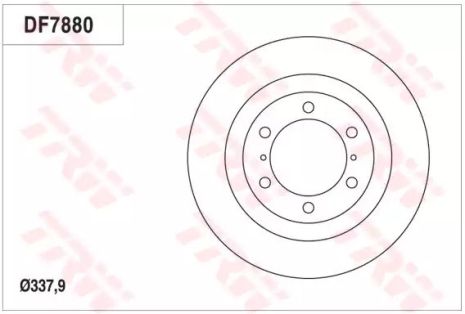 Диск гальмівний LAND CRUISER 150 3.0D-4D 2010-,4.0 V6 VVT-I 2010-передн. , TRW (DF7880S)