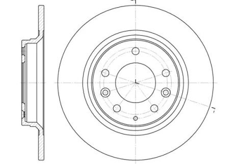 Гальмівний диск задній Mazda 6 02-(280x10), WOKING (D688100)