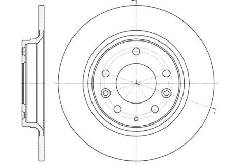 Тормозной диск задний Mazda 6 02-(280x10), WOKING (D688100)