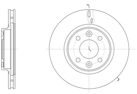 Гальмівний диск передній Clio/Fortwo/Logan/Sandero/Symbol (12-21), WOKING (D6153510)