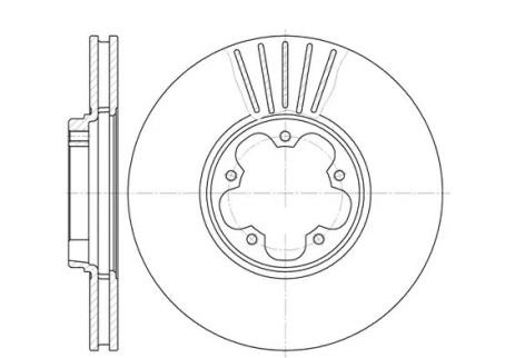 Тормозной диск передний Transit V-184 (FWD) (276X24,5), WOKING (D660910)