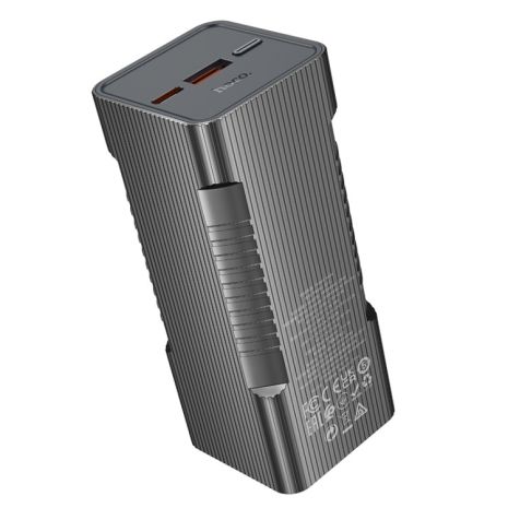 Power Bank Hoco Q15 Flashlight 22.5W fully compatible 10 000mAh Metal Grey