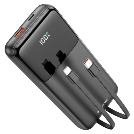 Повербанк Borofone BJ22A 20000mAh | USB 22,5 Вт QC3.0, Type-C 20 Вт PD, Lightning 10 Вт | Вхід: Type-C 18 Вт, + кабель