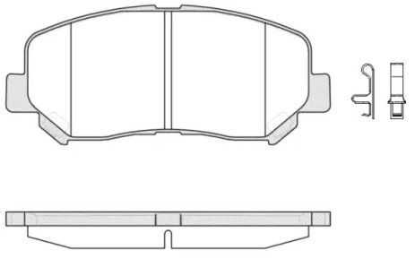 Колодки передние тормозные Mazda CX-5 11- Akebono, WOKING (P1413302)