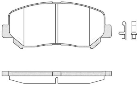 Колодки передние тормозные Mazda CX-5 11- Akebono, WOKING (P1413302)