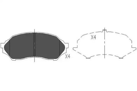 Колодки передні гальмівні Mazda 323/3 01-, KAVO PARTS (KBP4505)