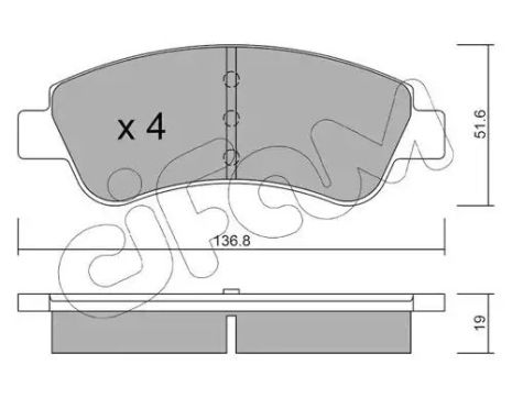 Колодки передні гальмівні Citroen Berlingo /С3/С4/1.0-2.0 03-, CIFAM (8223270)