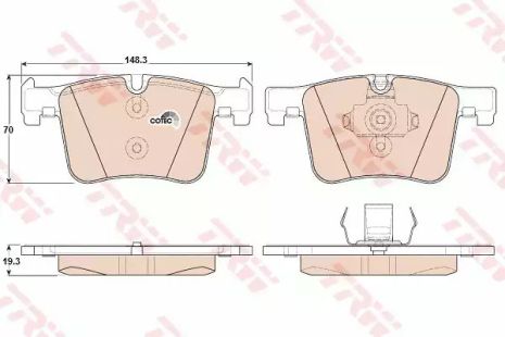 Колодки дискові гальмові BMW X3 20 DX, 20IX, BIS 10/11-, X3 35IX (F25) 2011-передн. , TRW (GDB1942