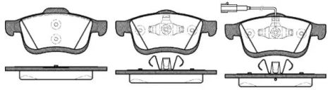 Колодки передние тормозные Doblo 10-, WOKING (P1083301)