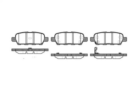 Комплект гальмівних колодок, дискове гальмо RENAULT KOLEOS, SUZUKI GRAND VITARA, REMSA (087601)