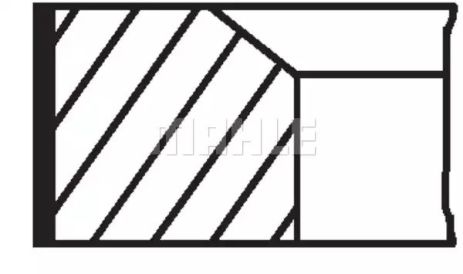 Кільця поршневі VAG 81,51 AEK/AFT/AHL 1,2/1,5/2,0 , MAHLE/KNECHT (03301N2)