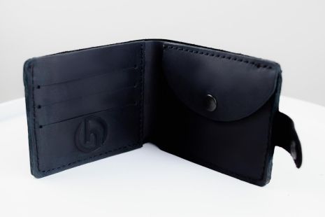 Класичний гаманець Skill із натуральної шкіри Crazy Horse SH119 (чорний)