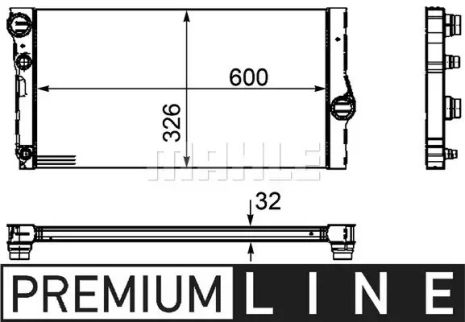 Радіатор охолодження двигуна F01/F02/F03/F04, MAHLE (CR1147000P)