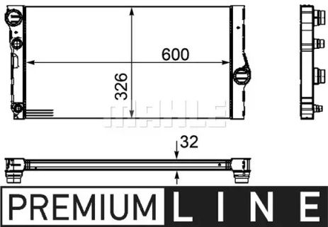 Радіатор охолодження двигуна F01/F02/F03/F04, MAHLE (CR1147000P)