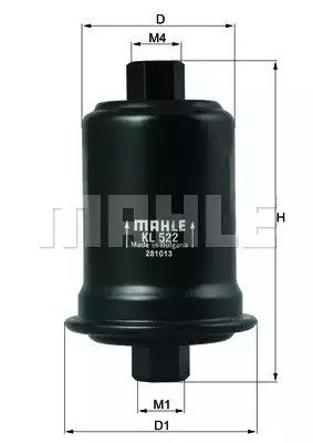 Фильтр топливный Toyota Land Cruiser 3.4 96-02/Hyundai Sonata 2.0-2.7 96-04, MAHLE (KL522)