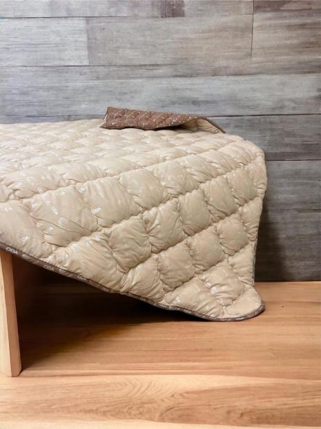 Одеяло холлофайбер євро коричневе демісезонне 200 х 215 см