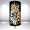 Наклейка на холодильник, леопард, 200х65 см - Лицевая+Левая(А), с ламинацией