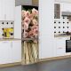 Виниловая наклейка на холодильник, розы, 180х60 см - Лицевая(В), с ламинацией