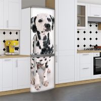 Наклейки на холодильник, с собакой далматинцем, 180х60 см - Лицевая+Левая(А), с ламинацией