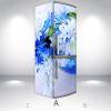 Виниловая наклейка на холодильник, цветы, 200х65 см - Лицевая+Левая(А), с ламинацией