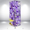 Наклейки на холодильник, цветы, 200х65 см - Лицевая+Левая(А), с ламинацией
