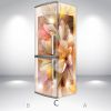 Виниловая наклейка на холодильник, цветочный мотив, 200х65 см - Лицевая+Правая(C), с ламинацией