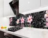 Наклейка на кухонный фартук 65 х 300 см, фотопечать с защитной ламинацией Гавайские цветы, орхидеи